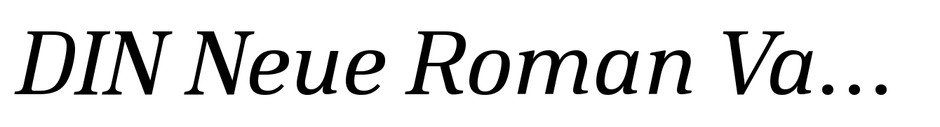 DIN Neue Roman Variable Italic